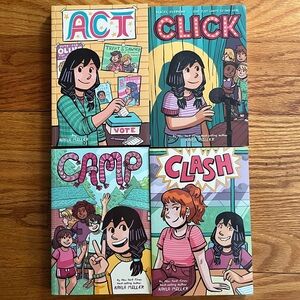 Click, Act, Camp, Clash - 4 Book Graphic Novel Lot by Kayla Miller